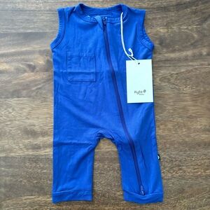 KYTE BABY Sleeveless Romper Blue